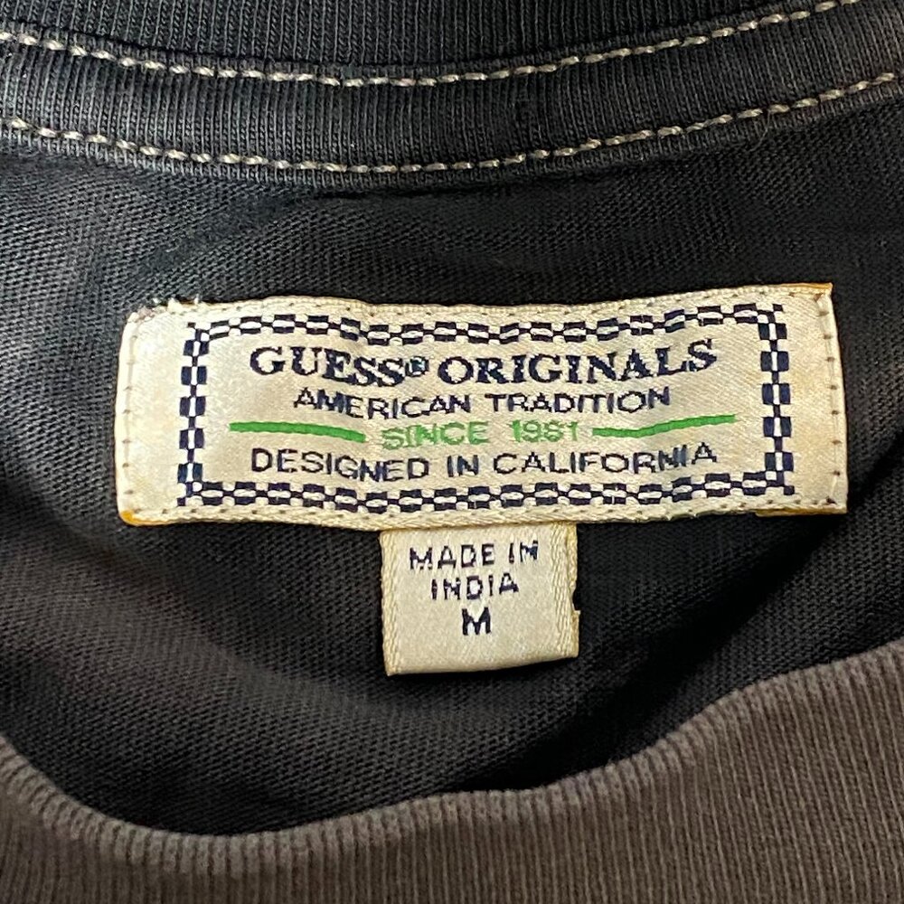 Vintage Guess shirt tie-dye black and gray - Picture 4 of 8